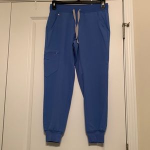Figs scrub pants. Size small petite. Ceil blue. Style: Zamora Jogger Scrub pants